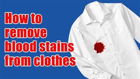 washing blood without staining